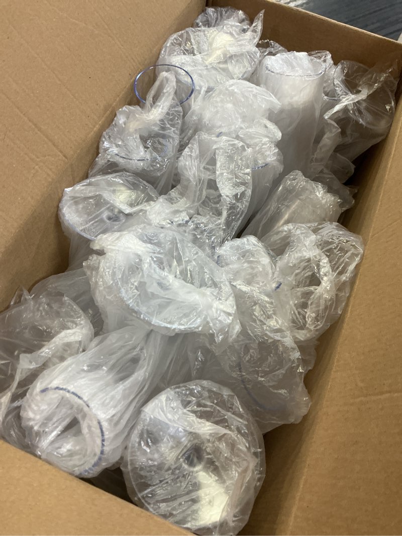 Condition photo showing Good Condition for ciaell 36 pack plastic champagne flutes - 6 oz disposable champagne glasses - square clear plastic toasting glasses for party birthday anniversary wedding 36pack-6oz-clear