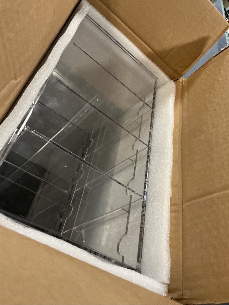 Condition photo showing Good Condition for 8-slot clear acrylic booster pack dispenser, card organizer with black base, fits 280+ booster packs, 4mm thick display holders for sports, trading collector cards 8-slot (16.6" x 12" x 5.7")