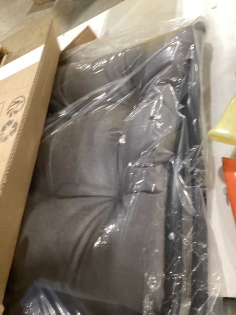 HollyHOME 15"(H) Folding Footrest Stool, Upholstered Small Foldable Ottoman, Accent Padded Sofa Foot