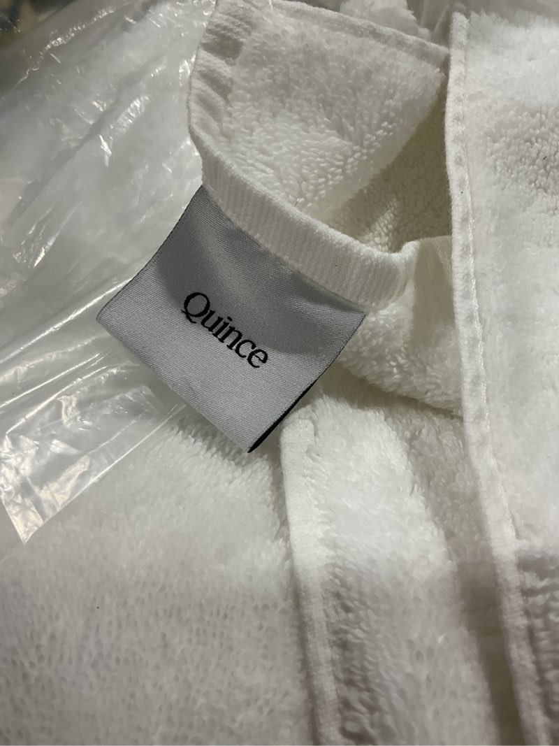 Condition photo showing As Is for quince plush organic turkish cotton bath towel (set of 2)