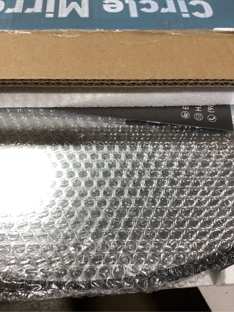 Condition photo showing Good Condition for sweetcrispy black round wall mirror 24 inch, bathroom mirrors for over sink, circle mirror for bathroom, entryway, bedroom, vanity