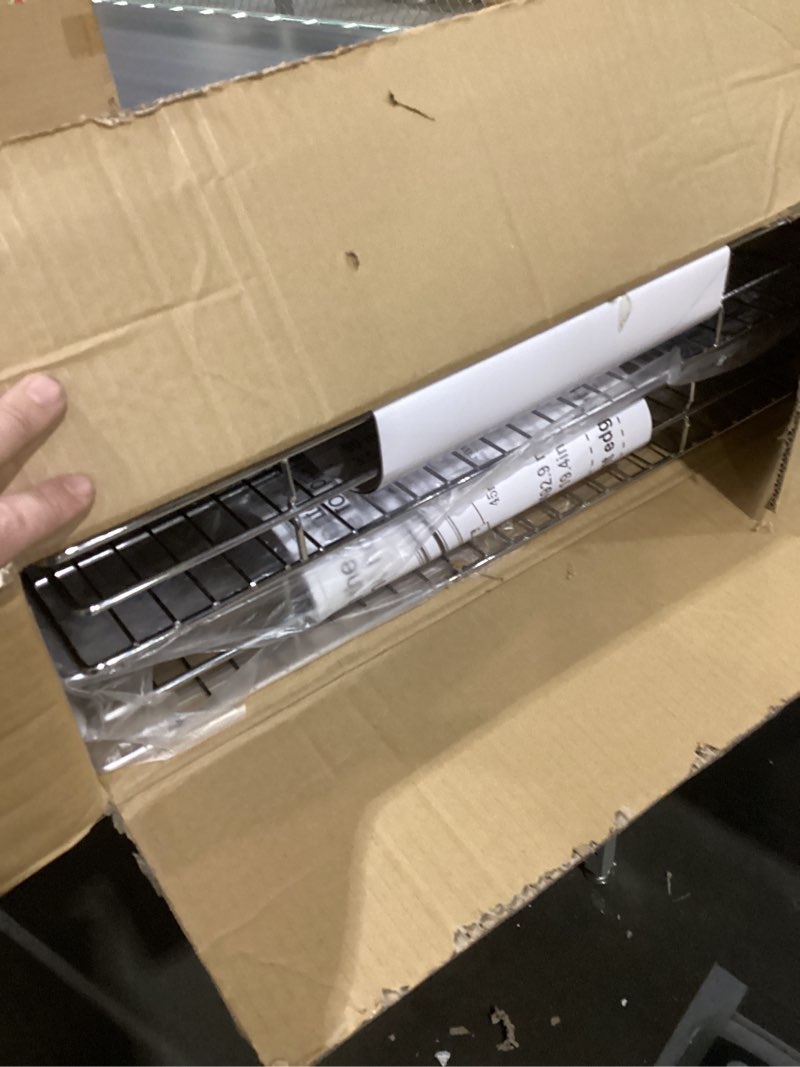 Condition photo showing New/Like New for OCG Pull Out Cabinet Organizer 2 Pack (21" W x 21" D), Pull out Shelves 1 Tier, Cabinet Slide Out Shelves for Base Cabinet Organization in Kitchen Bathroom Pantry, Bottom Mount, Chrome Finish 21W21D, 2Pack