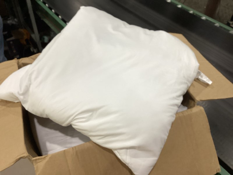 Condition photo showing Good Condition for puredown® euro pillow inserts 26 x 26 (pack of 2, white), down feather pillow stuffer, premium white pillows for bed, couch, and cushion 26x26 inch 2