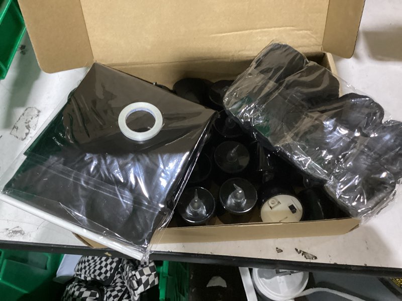 Condition photo showing New/Like New for black happy birthday balloons decorations happy birthday letter balloons banner set with 24pcs round flameless led candles and 2000pcs artificial rose petals for women men room party decor black regular
