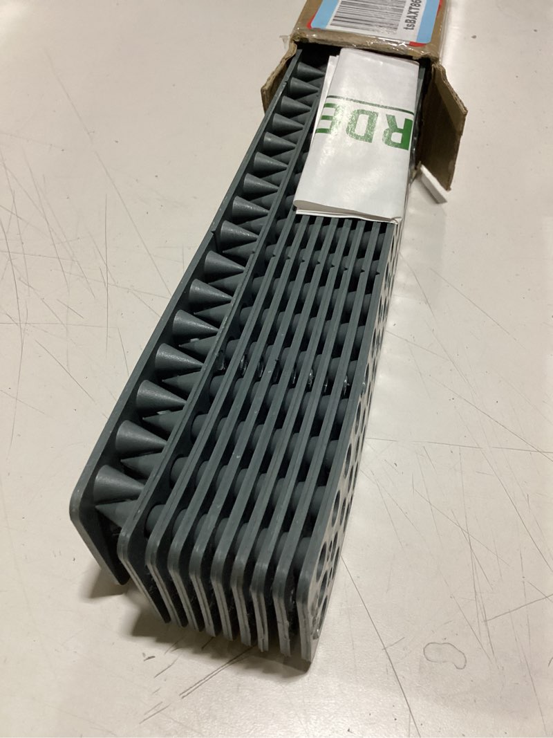 Condition photo showing New/Like New for pack of 10 plastic bird deterrent spikes for birds, pigeon, squirrel, raccoon, crow, and cat anti-climb strips to deter theft - suitable for wall, windowsill, railing, fence, and roof - grey