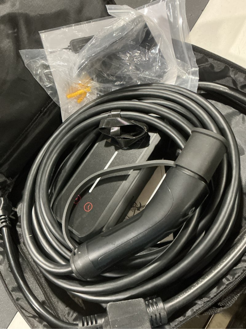 Condition photo showing Good Condition for 2025 upgraded level 1&2 tesla mobile charger, 8-16amp adjustable current & timer, 110v–240v, nema 5-15 & 6-20 plug, 21ft tesla charging cable, mobile connector for tesla model y/3/x/s/cybertruc for all nacs evs