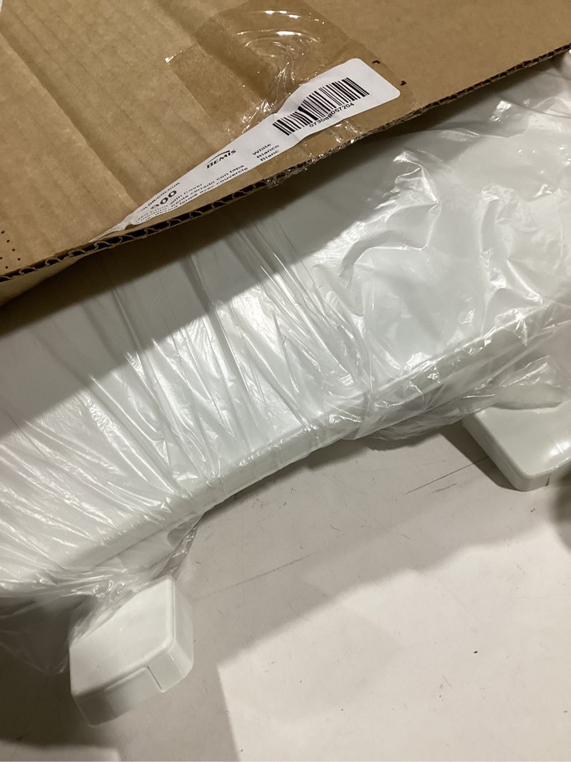Condition photo showing New/Like New for CHURCH Toilet Seat, Easy Clean Hinges Release for Deep Cleans, Durable Enameled Wood Seat, Elongated, White Elongated White