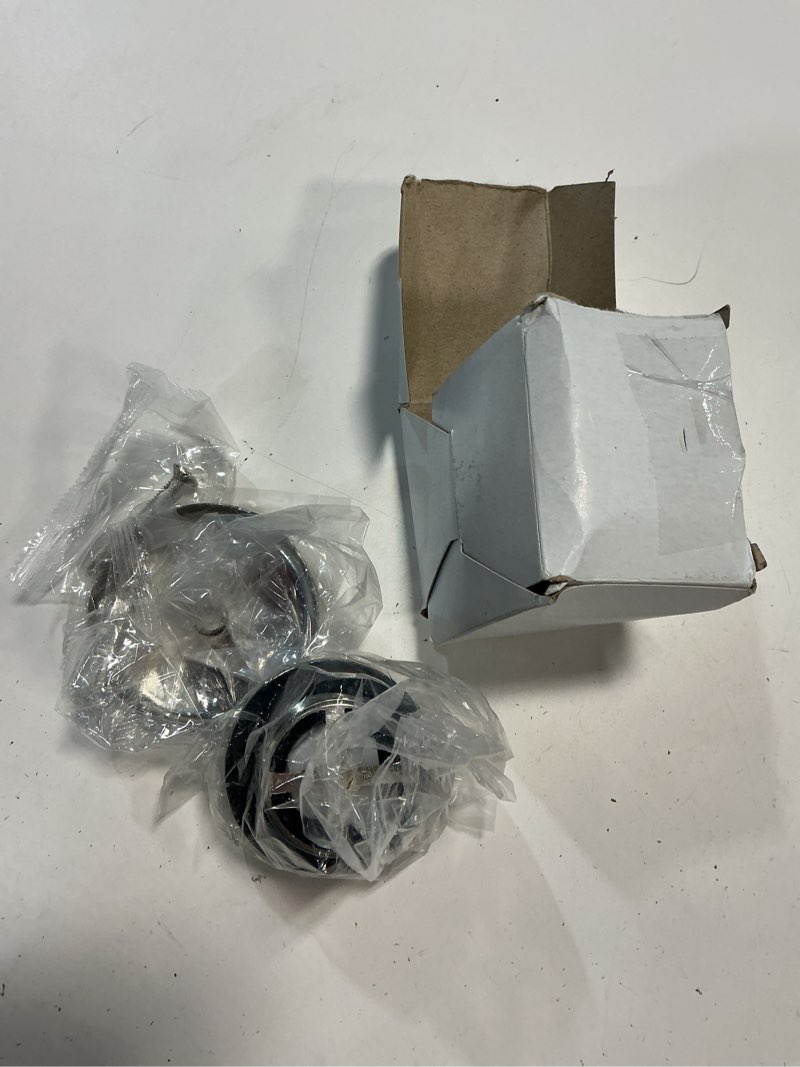 Condition photo showing As Is for westbrass d93-07 1-1/2" coarse thread tip-toe bathtub drain plug trim set with one-hole overflow faceplate, satin nickel