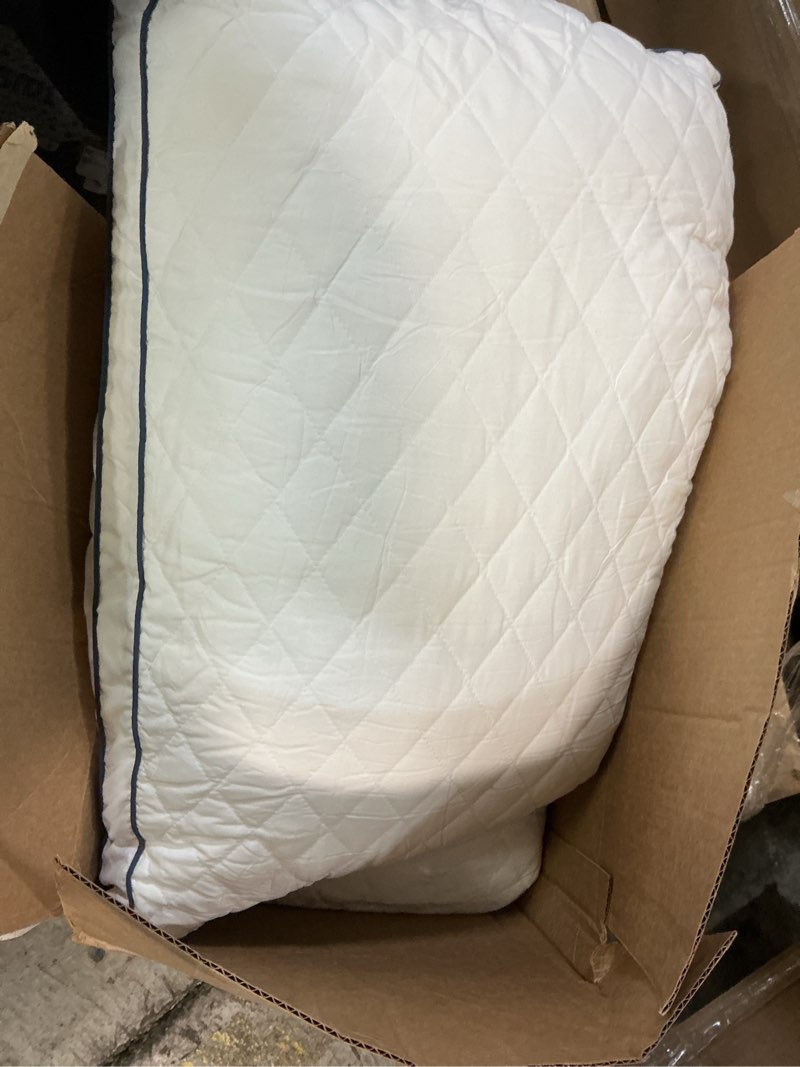 Condition photo showing As Is for shredded memory foam pillows queen size set of 2, soft bed pillow for side and back sleepers, medium firm pillows 2 pack with gusset(18\"x28\")