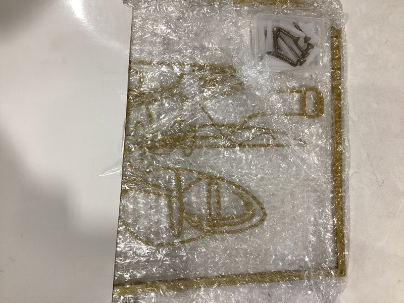 Condition photo showing Good Condition for otoolling 3 pieces metal minimalist line kitchen signs wall decor drawing rustic kitchen wall art for kitchen dining living room home, 14 x 11 inches (gold)