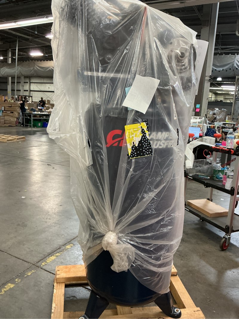 Condition photo showing Good Condition for campbell hausfeld 60 gallon vertical air compressor 230v, 3.7 hp, 175 psi - ideal for home improvement projects, reliable air compressors for workshop and garage needs 60 gallon compressor