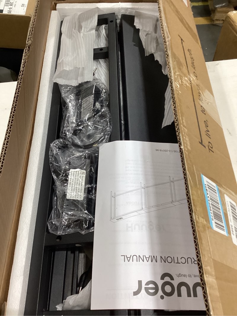 Huuger Narrow Sofa Table with 2 Power Outlets, 86.6-110.2 Inch Adjustable Length, Behind The Couch T