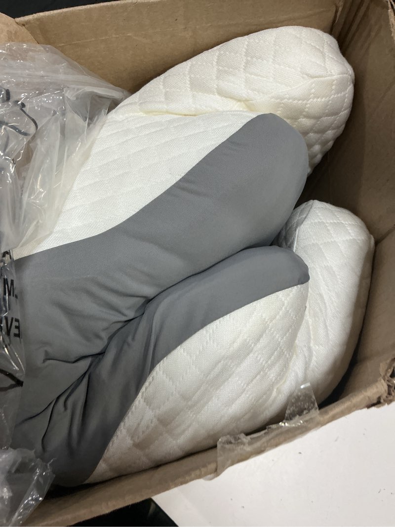 Condition photo showing Good Condition for cervical pillow for neck support: contour memory foam pillow for side back stomach sleepers - ergonomic neck pillow with 2 heights & widened armrest design