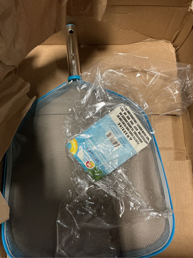 Condition photo showing Good Condition for u.s. pool supply professional heavy duty large 15" swimming pool leaf skimmer net - strong aluminum frame for faster cleaning & easier debris pickup and removal