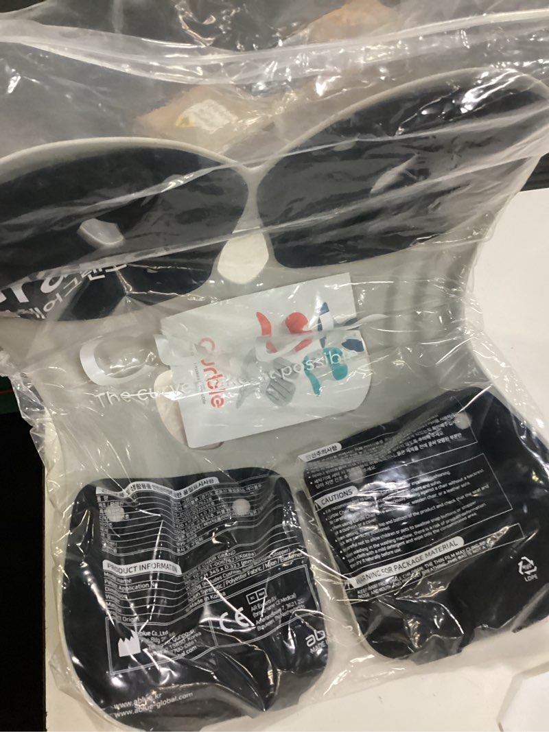 Condition photo showing Good Condition for curble grand, ergonomic chair back support, lumbar support for good posture correction and back pain relief, perfect for office chair, floor seat, and work from home, patented (black)