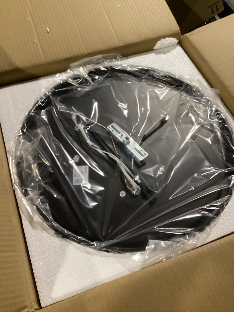 Condition photo showing New/Like New for 16 inch flush mount ceiling light, 3-light close to ceiling light fixtures with oil rubbed bronze finish for bathroom bedroom kitchen hallway, cl4822-3w-bk frosted class & oil rubber bronze 16 inch
