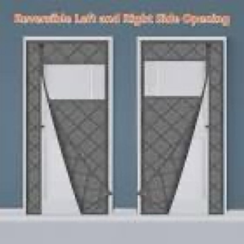 wochitv magnetic thermal door curtain, 60 x 82 inch insulated door cover thickened waterproof weathe