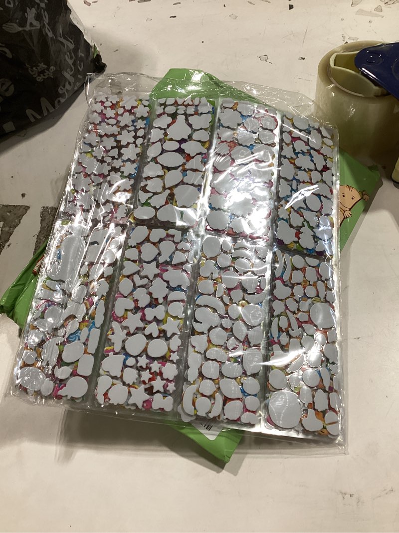 Condition photo showing As Is for 3200+ stickers for kids, 3d puffy sticker, 64 different sheets, cute animals stickers for boys girls teachers, classroom reward, craft scrapbooking, party gift 3200-n0.1