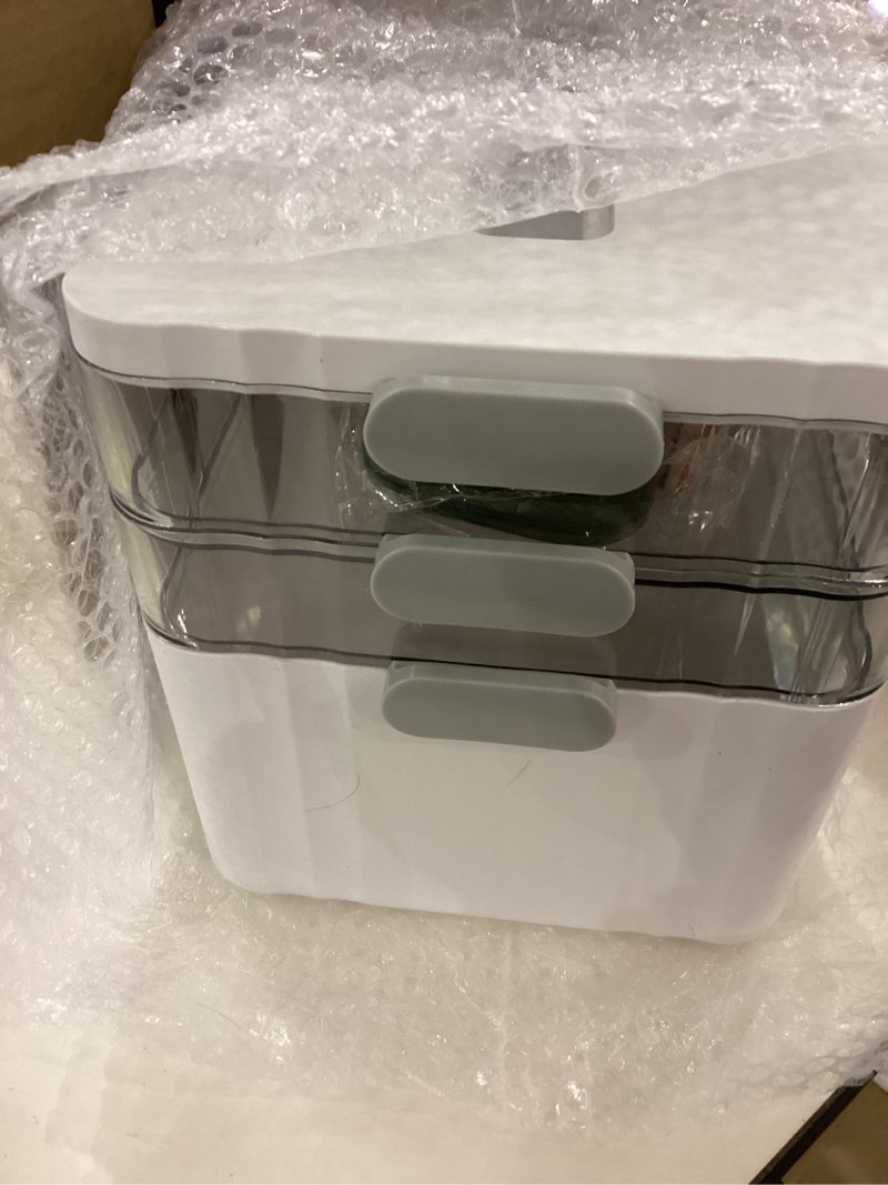 Condition photo showing Good Condition for 3-Tier Medicine Organizer - Portable Medicine Cabinet with Plastic Handle, Multipurpose Medical Box with Pill Box, Empty First Aid Kit for Home