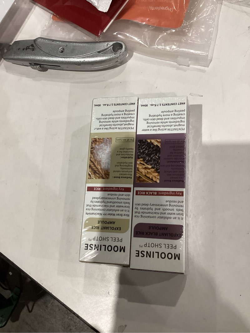 Condition photo showing New/Like New for Peel Shot Rice Ampoule Duo, 2PCS Black & White Rice Exfoliant, with Black Rice Extract and White Rice Essence, Gently Exfoliates | Refines the Look of Pores | Deeply Hydrates, for Most Skin Types Multiple colors 2