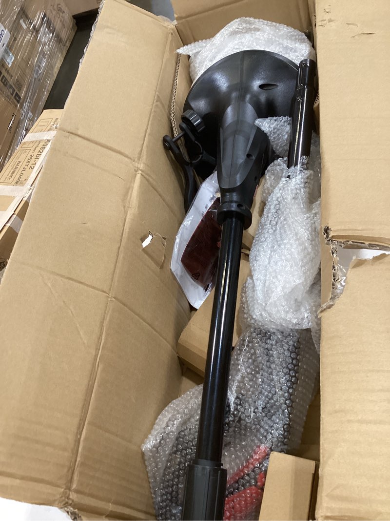 Condition photo showing As Is for mzk 20v cordless tiller cultivator with steel tines,8-inch wide battery powered garden cultivator, 360rpm electric tiller for lawn/gardening/soil cultivation(2 * 2ah battery&charger included),tc08d01 2 batteries