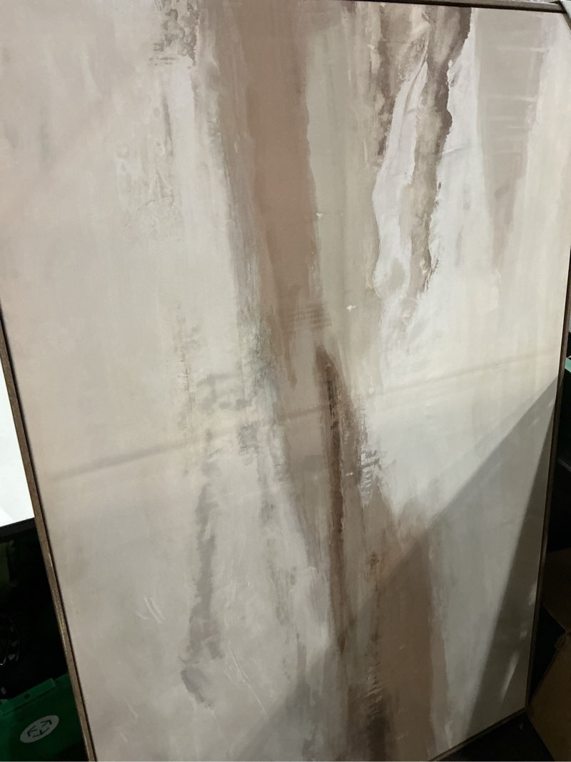 Condition photo showing As Is for 58" x 38" abstract horizon framed wall canvas - threshold™ designed with studio mcgee