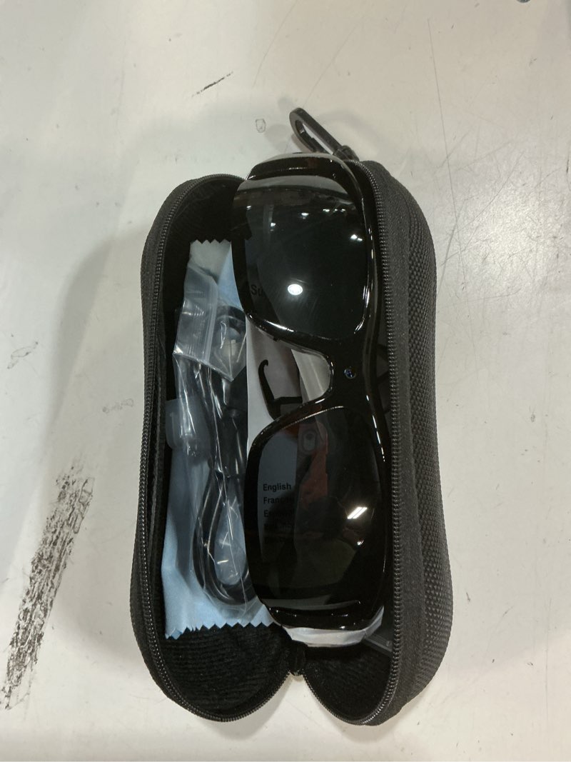 Condition photo showing Good Condition for camera sunglasses sports action smart glasses cam 1080p video camera glasses uv protection polarized lens support photos/videos recording mit 16gb micro sd card & card reader for outdoor activities