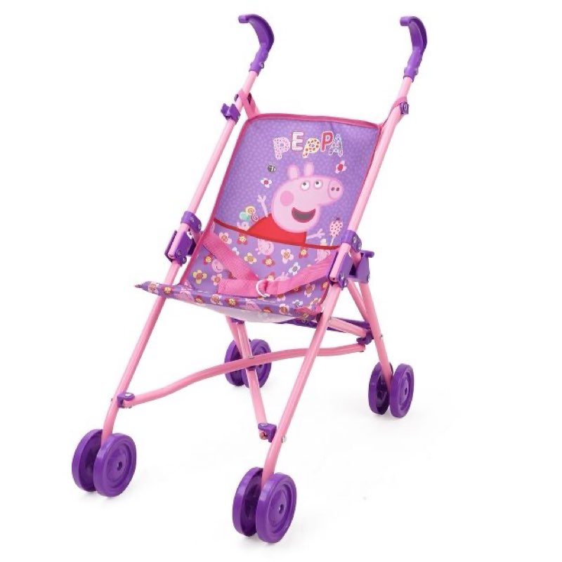 Peppa Pig: Doll Umbrella Stroller - Purple, Pink, Flowers