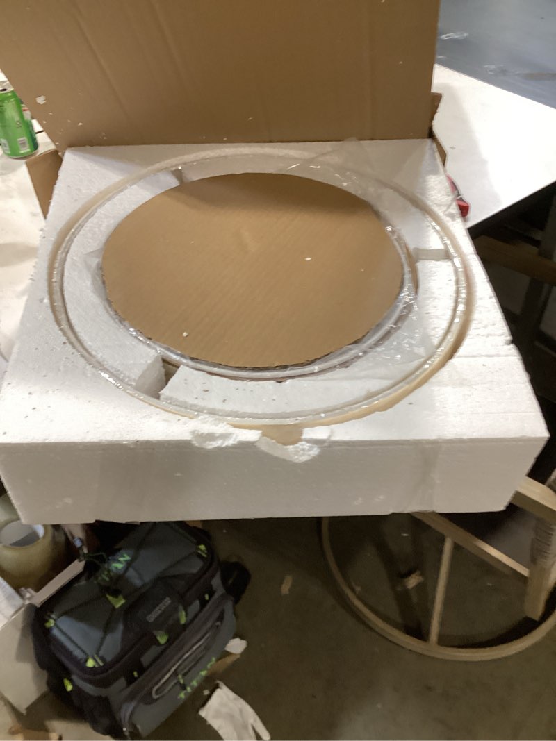 Condition photo showing As Is for 12 inch flush mount ceiling light - 2 pack 36w 3000k/3500k/4000k/5000k/6000k dimmable led ceiling light fixture for kitchen hallway bedroom bathroom 2 pack brushed nickel (5cct) 12"
