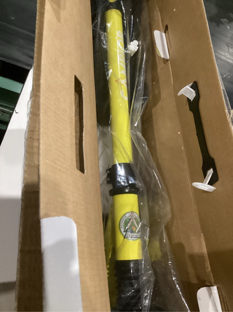 Condition photo showing Good Condition for campior kick scooter for ages 6+, for kids, teens, and adults, max load 240 lbs, foldable, 8-inch big wheels for kids and adults, with kickstand, 3 adjustable levels, child safety approved, yellow