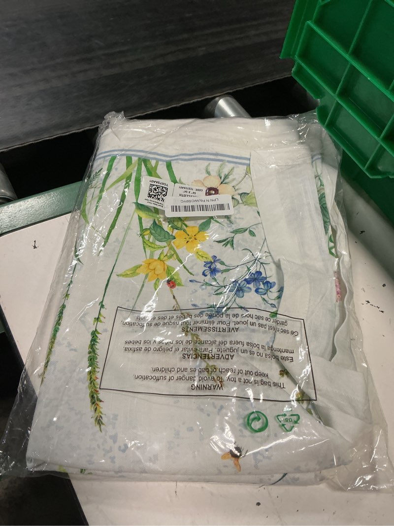 Condition photo showing Good Condition for maison d' hermine table cloth square table reusable 100% cotton 54"x54" | decorative for dining kitchen room farmhouse party home hotel restaurant washable table cover spring summer - fleurs de mai 014 - fleurs de mai 54" x 54" (square)