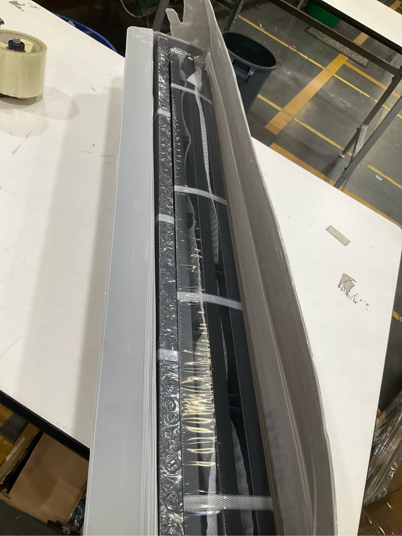 Condition photo showing New/Like New for metal platform bed frame twin size, 12 inch height with heavy duty steel support, no box spring needed, easy assembly and underbed storage,black twin 12 inch