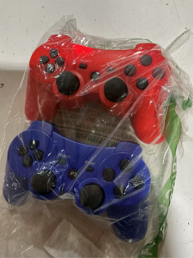 Condition photo showing Good Condition for okhaha controller 2 pack for ps3 wireless controller for sony playstation 3, double shock 3, bluetooth, rechargeable, motion sensor, remote for ps3 (with stripes(blue + red))
