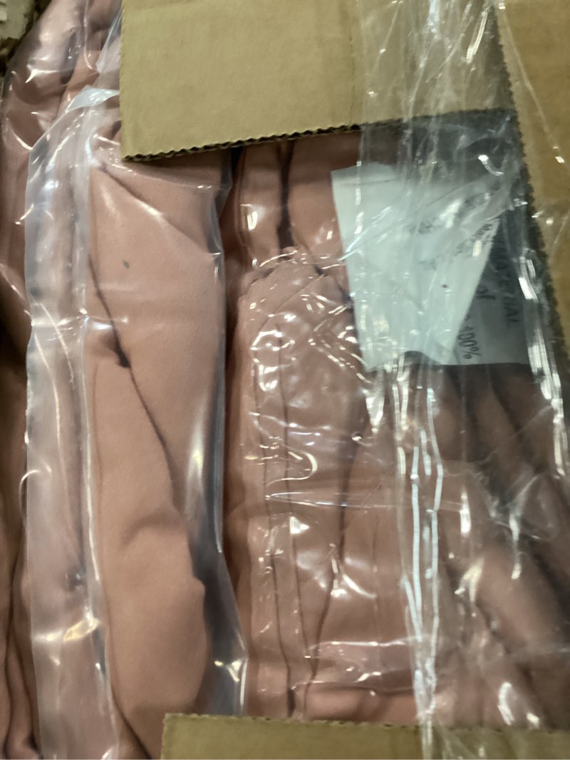Condition photo showing New/Like New for monbix king size comforter set - 7 pieces bed in a bag king, clay pink bedding sets with comforter, all seasons comforter bed set with sheets, pillowcases & shams clay pink king(102"x90")