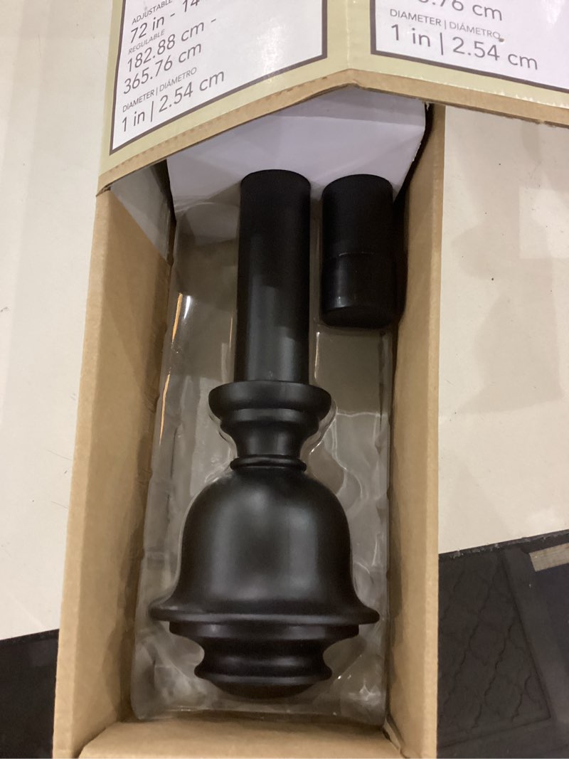 Drapery Rod Set Matte Black Finish