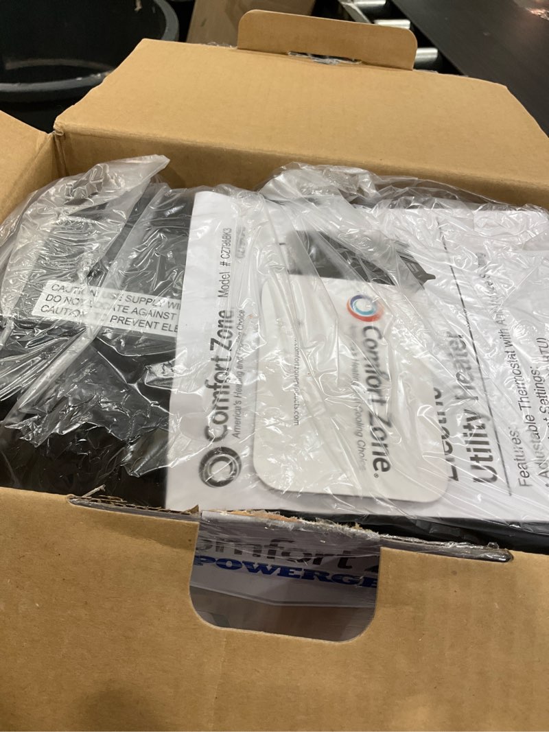 comfort zone 1500w milkhouse style utility space heater – portable workshop & garage electric heater