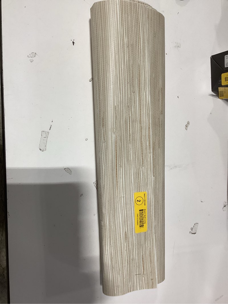 Condition photo showing As Is for scott living 30.75-sq ft natural vinyl textured abstract 3d self-adhesive peel and stick