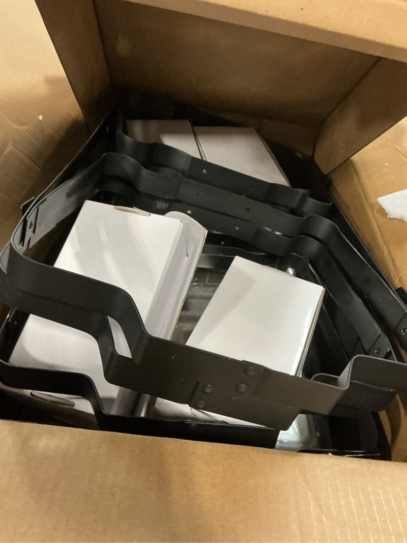 Condition photo showing As Is for sifer 9Qt 4Pack Chafing Dishes for Buffet [Multi-Size Food Pans] | Chafing Dishes with Screwless Assembly & Stackable [Easy to Store] Design for Wedding/Home/Christmas Buffets, Black 4 Black