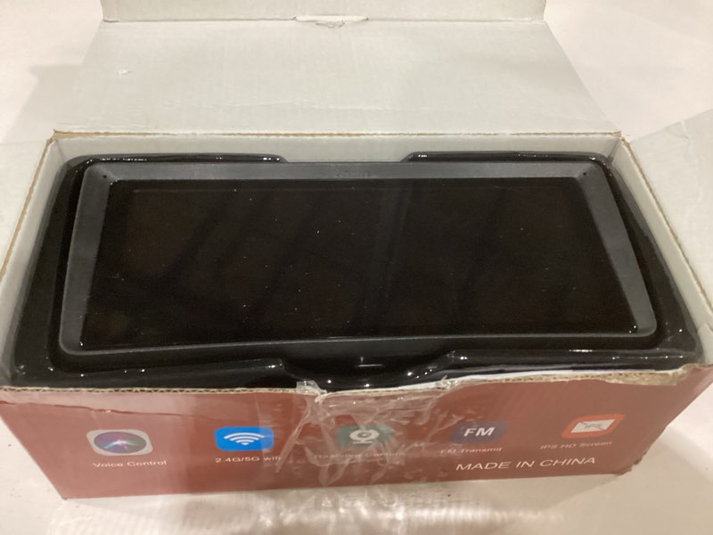 Condition photo showing As Is for 8.1" hd carplay screen for car stereo, 2k dash cam wireless portable touch screen car play with apple carplay & android auto with 1080p back up camera, bluetooth, mirror link, gps , aux, voice control