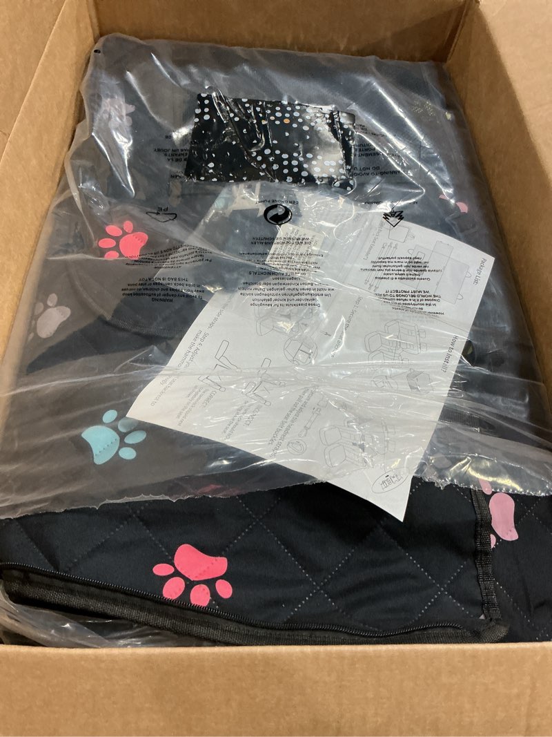 Condition photo showing Good Condition for urpower 2026 upgraded back seat extender for dogs - large hard bottom dog car seat cover holds 550lbs, waterproof dog hammock pet bed with high-density foam non-slip backseat protector all black m - cars / full size suvs