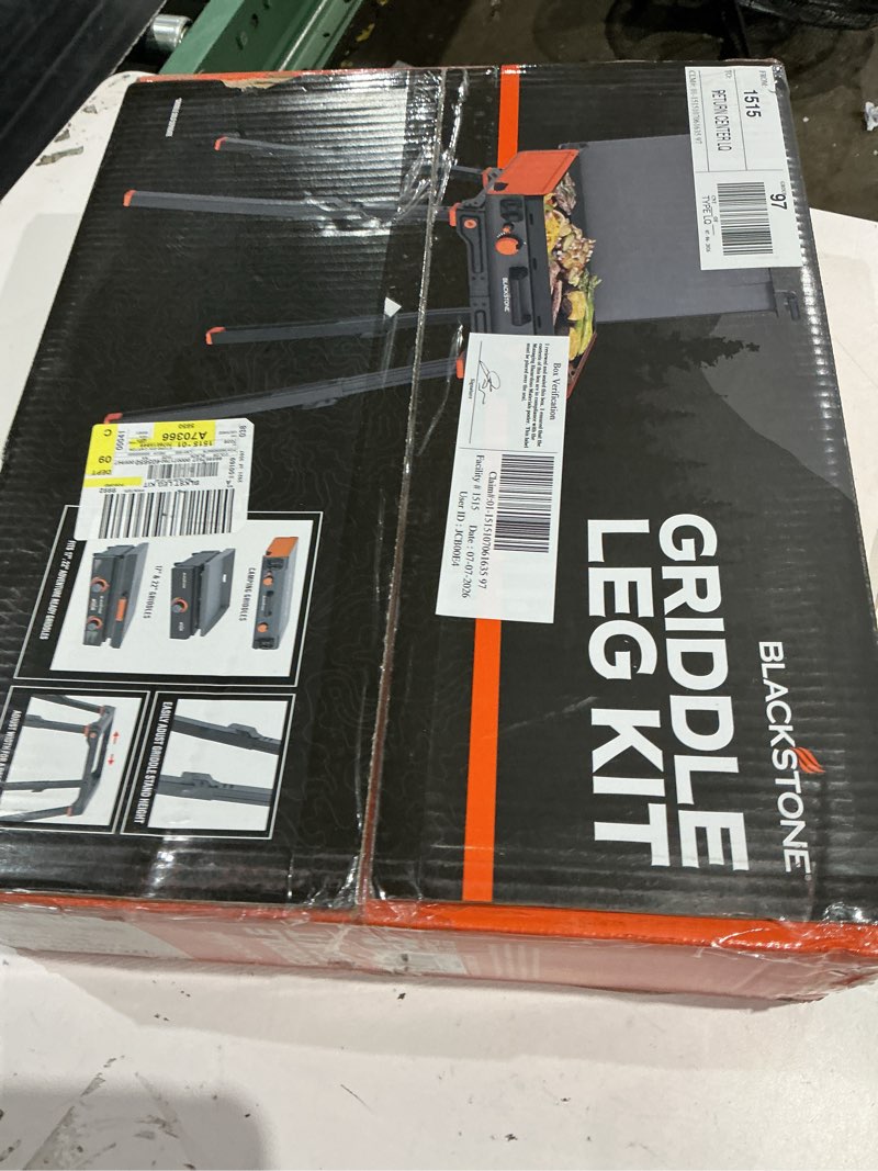 Condition photo showing Good Condition for blackstone griddle leg kit with adjustable legs and base, 1-piece