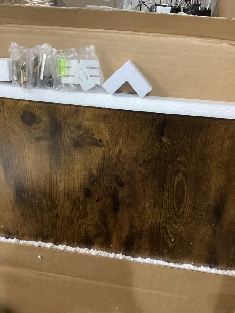 Condition photo showing Good Condition for GOYLSER Wall Mounted Folding Table for Office, Rustic Brown Fold Down Desk Laundry Folding Table Wall Mounted for Laundry Room/Home Kitchen, Length 47" Width 20.5" 47"x20.5" Rustic Brown