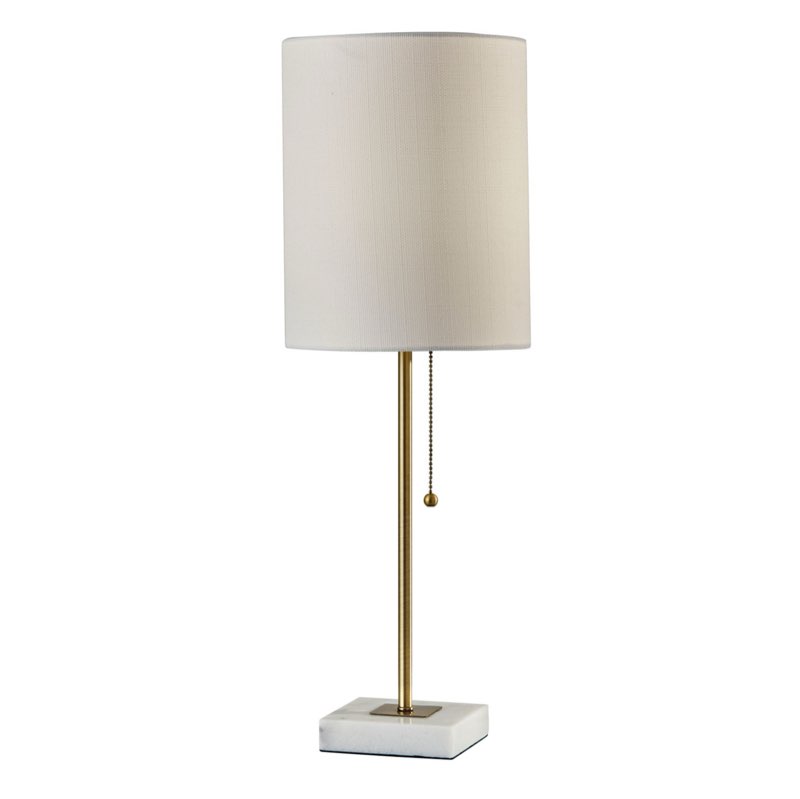 adesso fiona table lamp  antique brass