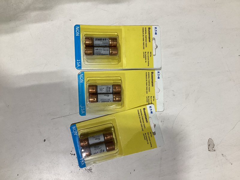 Condition photo showing New/Like New for Cooper Bussmann 2 -Pack 15 Amp Fast acting Cartridge Fuse 3 packs of 2