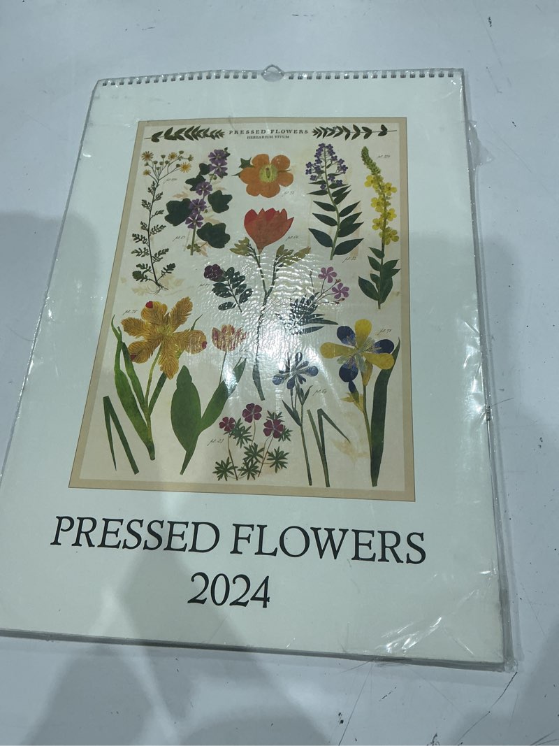 Condition photo showing Good Condition for pressed flowers 2024 poster wall calendar