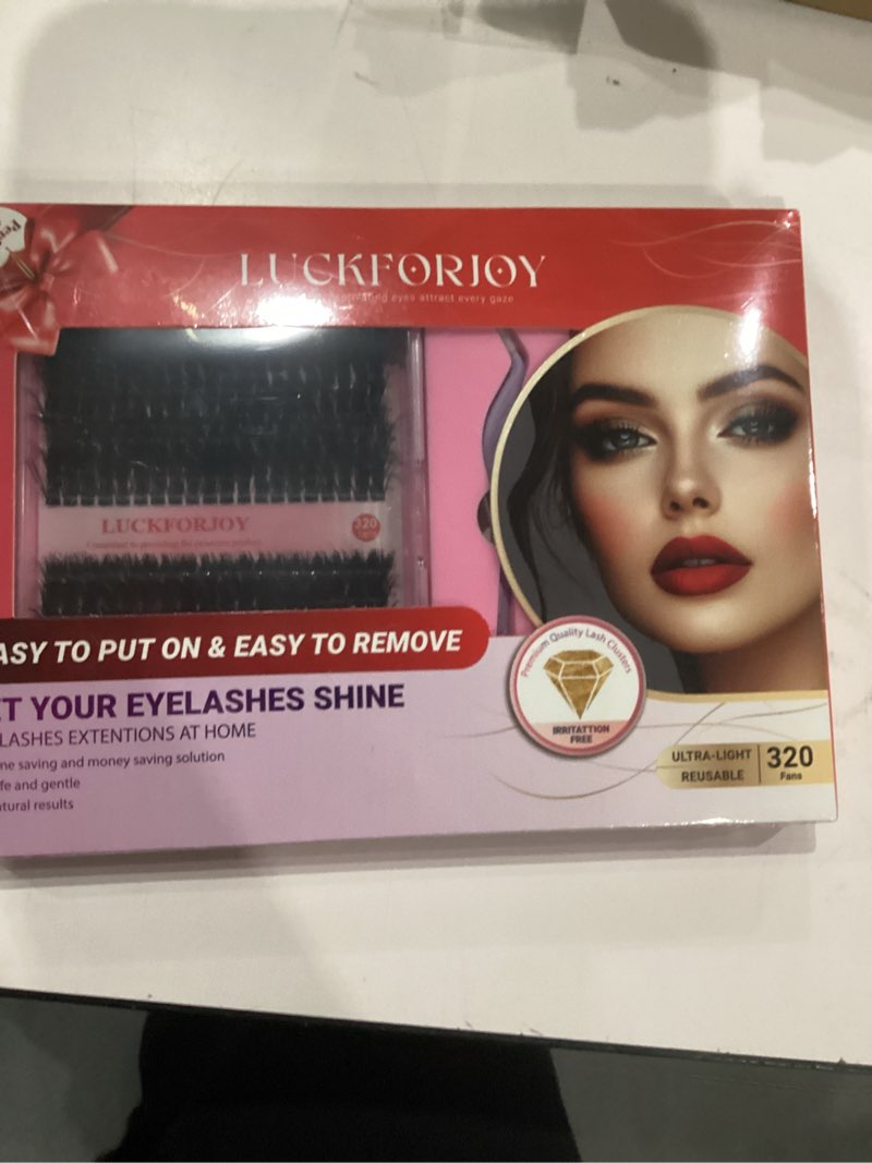 Condition photo showing New/Like New for DIY Lash Extension Kit with 320pcs 3D Lash Clusters 80D+100D - Fluffy Eyelash Clusters 10-18mm, Full Thick Individual Lashes, Lash Bond and Seal, Lash Remover, Lash Tweezers for Self-Use Extensions Style 80D-100 KIT fluffier all prestige