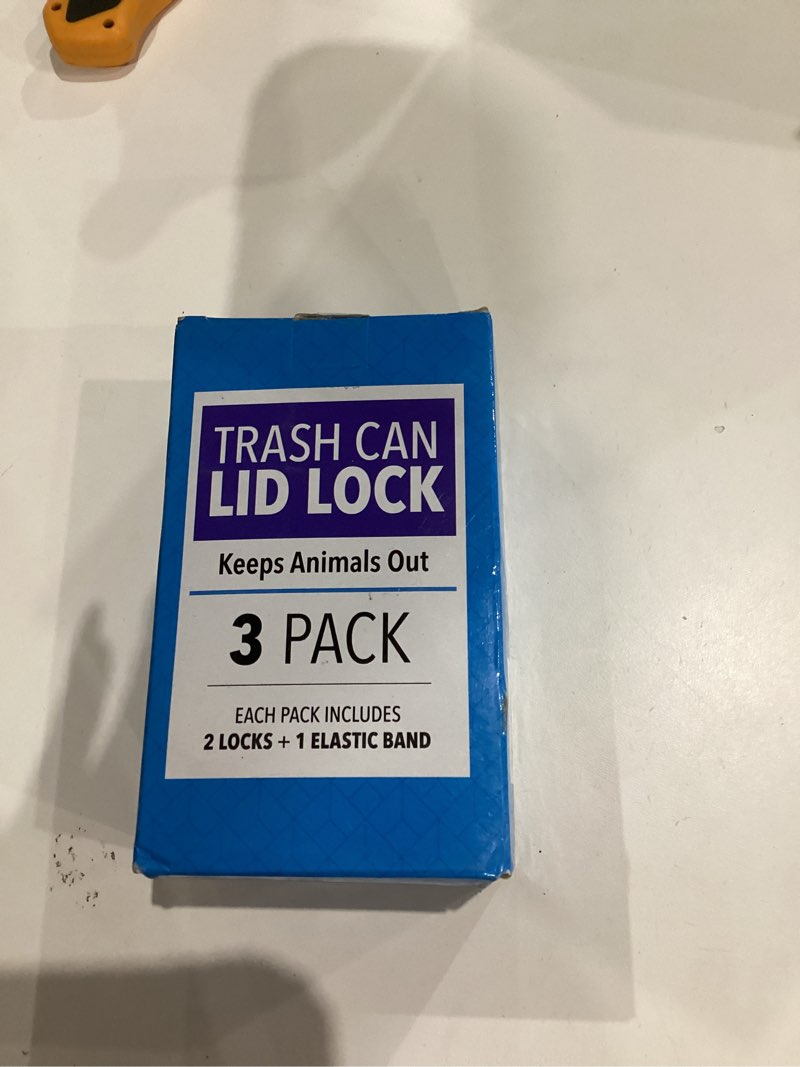 Condition photo showing New/Like New for IMPRESA Trash Can Locks for Animals - 3 Pack, Keeps Outdoor Bins Secure from Wildlife & Raccoon Proof