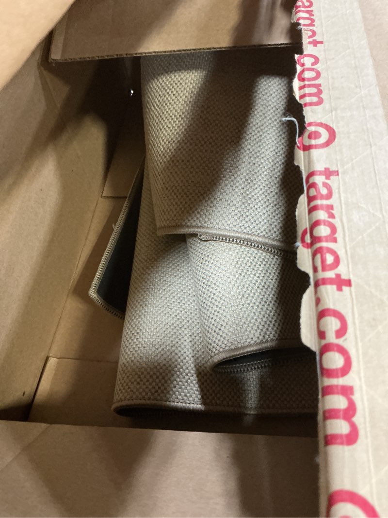 Condition photo showing As Is for DEXI Door Mat Inside Entrance 35x56, Ultra Non Slip Rubber Backed Dirt Trapper, Low Profile Thin Welcome Doormat, Absorbent Easy Clean Entry Mats for Entryway, Patio, Beige 3' x 4'8" (Rectangular) Beige