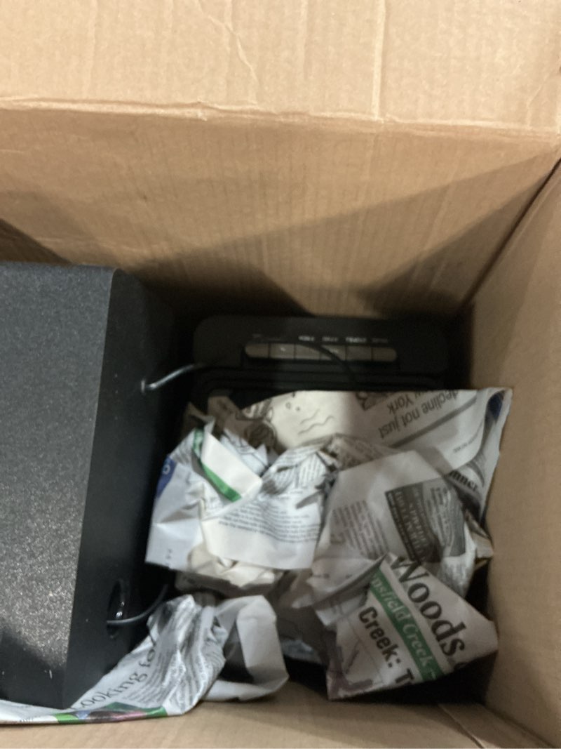 Condition photo showing Good Condition for Greadio Stereo System for Home with Boombox CD and Cassette Player Combo, 40W Home Stereo System with Bluetooth, FM Radio/USB/TF/AUX/Remote Control, Detachable Wooden Bookshelf Speakers Black CD Player Boombox with Stereo System