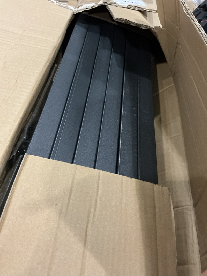 Condition photo showing As Is for 32'' -60 Pack Black Metal Deck Spindle and Stairs Railing with Screws,Hollow Rectangle Deck Balusters for Deck Railing Porch